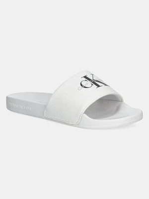 Calvin Klein Jeans klapki SLIDE MONOGRAM WMNS damskie kolor biały YW0YW01835