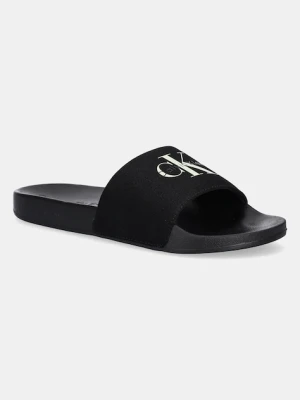 Calvin Klein Jeans klapki SLIDE MONOLOGO CV męskie kolor czarny YM0YM01367