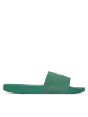 Calvin Klein Jeans Klapki Slide Monologo Cv YM0YM01367 Zielony