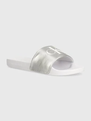 Calvin Klein Jeans klapki SLIDE NY PEARL damskie kolor biały YW0YW01243