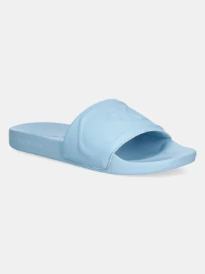 Calvin Klein Jeans klapki SLIDE PU HF MG damskie kolor niebieski YW0YW01879