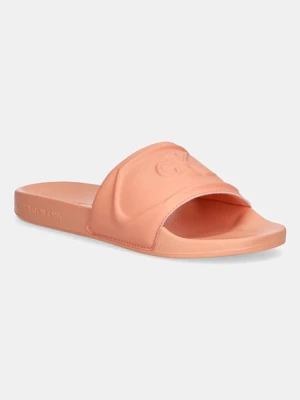Calvin Klein Jeans klapki SLIDE PU HF MG damskie kolor pomarańczowy YW0YW01879