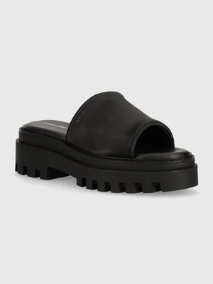 Calvin Klein Jeans klapki TOOTHY COMBAT SANDAL IN DC damskie kolor czarny na platformie YW0YW01339