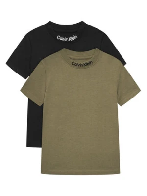 Calvin Klein Jeans Komplet 2 t-shirtów Embro Logo IB0IB02529 D Kolorowy Regular Fit