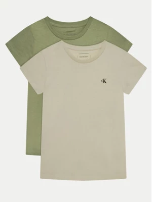 Calvin Klein Jeans Komplet 2 t-shirtów IG0IG01258 Khaki Slim Fit