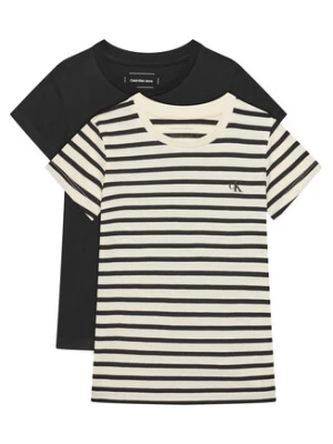 Calvin Klein Jeans Komplet 2 t-shirtów IG0IG02799 Beżowy Slim Fit