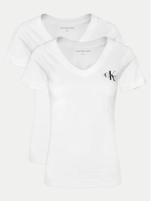 Calvin Klein Jeans Komplet 2 t-shirtów J20J223447 Biały Regular Fit