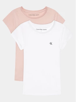 Calvin Klein Jeans Komplet 2 t-shirtów Monogram IG0IG01258 Biały Slim Fit