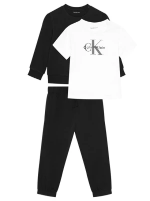 Calvin Klein Jeans Komplet bluza, bluzka i spodnie Monogram IN0IN00336 Czarny Regular Fit