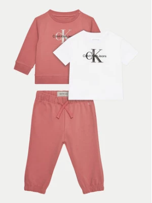 Calvin Klein Jeans Komplet dziecięcy Monogram Starter IN0IN00011 Różowy Regular Fit