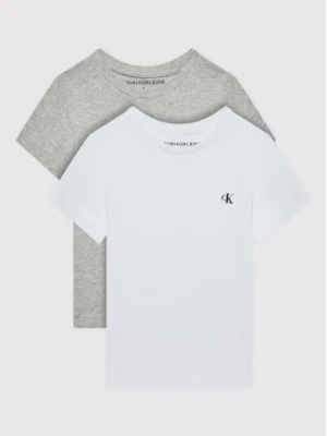 Calvin Klein Jeans Komplet t-shirtów Monogram IB0IB01093 Szary Regular Fit