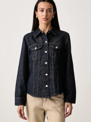 Calvin Klein Jeans koszula damska jeansowa granatowy