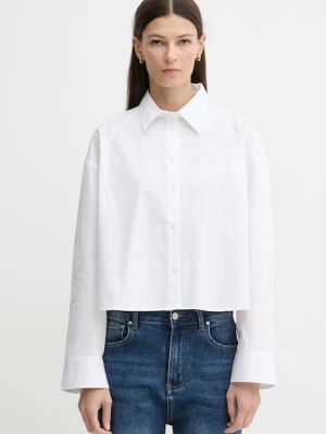 Calvin Klein Jeans koszula damska kolor biały relaxed z kołnierzykiem klasycznym LV047C141G