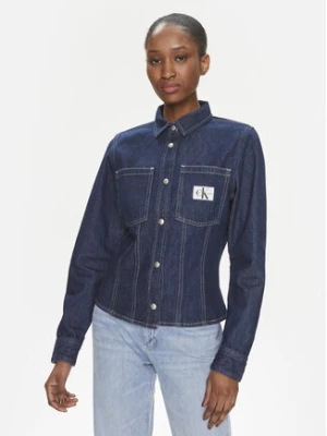 Calvin Klein Jeans Koszula jeansowa Lean J20J222825 Niebieski Slim Fit