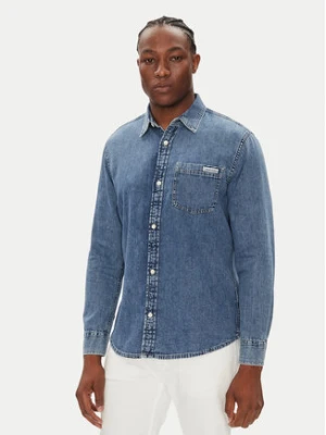 Calvin Klein Jeans Koszula jeansowa LV040EM774 Niebieski Regular Fit