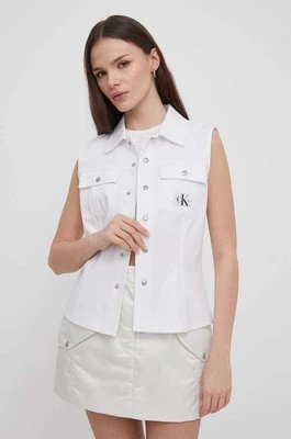 Calvin Klein Jeans koszula kolor biały regular z kołnierzykiem klasycznym J20J223390