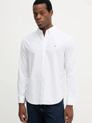 Calvin Klein Jeans koszula męska kolor biały regular z kołnierzykiem button-down LV140EM125