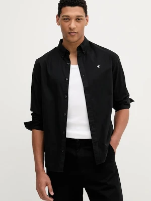 Calvin Klein Jeans koszula męska kolor czarny regular z kołnierzykiem button-down LV140EM125