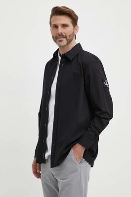 Calvin Klein Jeans koszula męska kolor czarny relaxed z kołnierzykiem klasycznym J30J325176