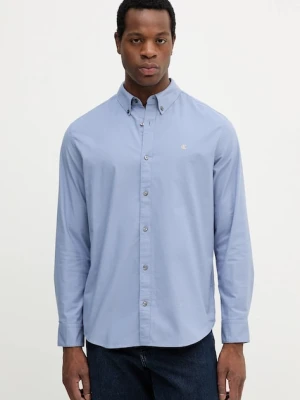 Calvin Klein Jeans koszula męska kolor niebieski regular z kołnierzykiem button-down LV140EM125