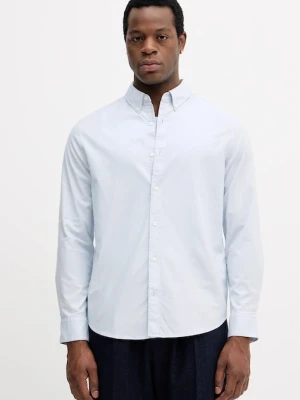 Calvin Klein Jeans koszula męska kolor niebieski regular z kołnierzykiem button-down LV140EM125