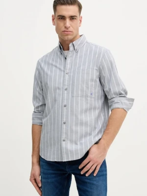 Calvin Klein Jeans koszula męska kolor szary regular z kołnierzykiem button-down LV04RE113G