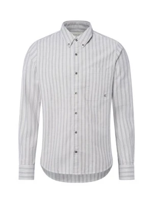 Calvin Klein Jeans Koszula męska Mężczyźni Comfort Fit Bawełna szary|zielony w paski,