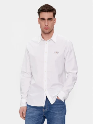Calvin Klein Jeans Koszula Oxford J30J325027 Biały Slim Fit