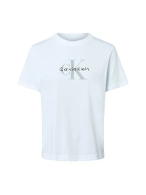 Calvin Klein Jeans Koszulka damska Kobiety Bawełna biały jednolity,