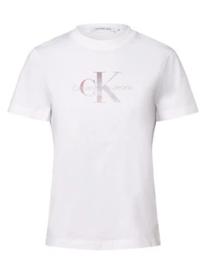 Calvin Klein Jeans Koszulka damska Kobiety Bawełna biały nadruk,