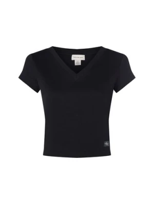 Calvin Klein Jeans Koszulka damska Kobiety Bawełna czarny jednolity,