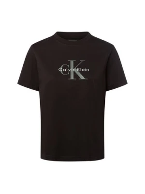 Calvin Klein Jeans Koszulka damska Kobiety Bawełna czarny jednolity,