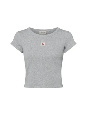Calvin Klein Jeans Koszulka damska Kobiety Bawełna szary marmurkowy,