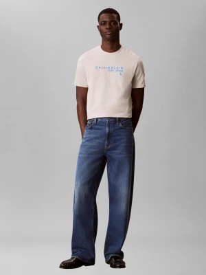 Calvin Klein Jeans Koszulka Mężczyźni Bawełna beżowy