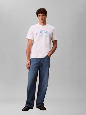 Calvin Klein Jeans Koszulka męska Mężczyźni Bawełna (100%) biały nadruk,