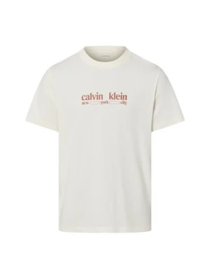 Calvin Klein Jeans Koszulka męska Mężczyźni Bawełna biały,