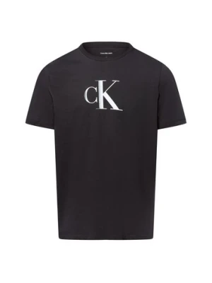 Calvin Klein Jeans Koszulka męska Mężczyźni Bawełna czarny jednolity,