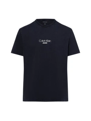 Calvin Klein Jeans Koszulka męska Mężczyźni Bawełna niebieski jednolity,