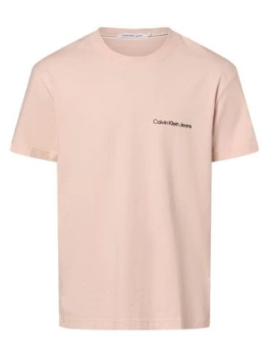 Calvin Klein Jeans Koszulka męska Mężczyźni Bawełna różowy jednolity,