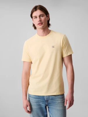Calvin Klein Jeans Koszulka męska Mężczyźni Bawełna żółty jednolity,