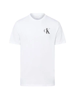 Calvin Klein Jeans Koszulka męska Mężczyźni Dżersej biały jednolity,