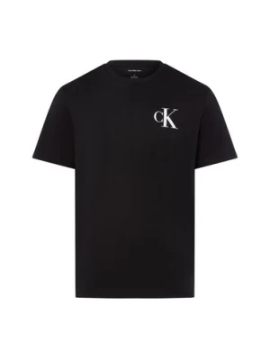 Calvin Klein Jeans Koszulka męska Mężczyźni Dżersej czarny jednolity,