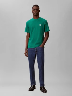 Calvin Klein Jeans Koszulka męska Mężczyźni Dżersej zielony,