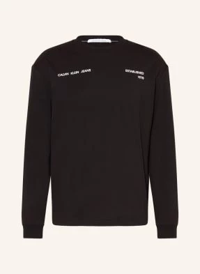 Calvin Klein Jeans Koszulka Z Długim Rękawem schwarz