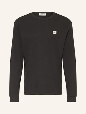 Calvin Klein Jeans Koszulka Z Długim Rękawem schwarz