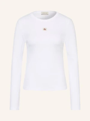 Calvin Klein Jeans Koszulka Z Długim Rękawem weiss