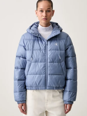 Calvin Klein Jeans krótka kurtka damska niebieski