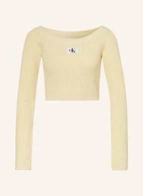 Calvin Klein Jeans Krótki Sweter beige