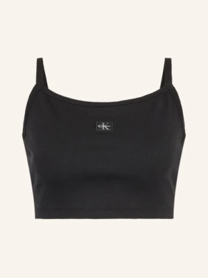 Calvin Klein Jeans Krótki Top schwarz