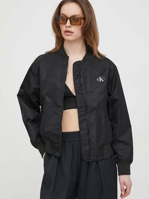 Calvin Klein Jeans kurtka bomber damski kolor czarny przejściowa